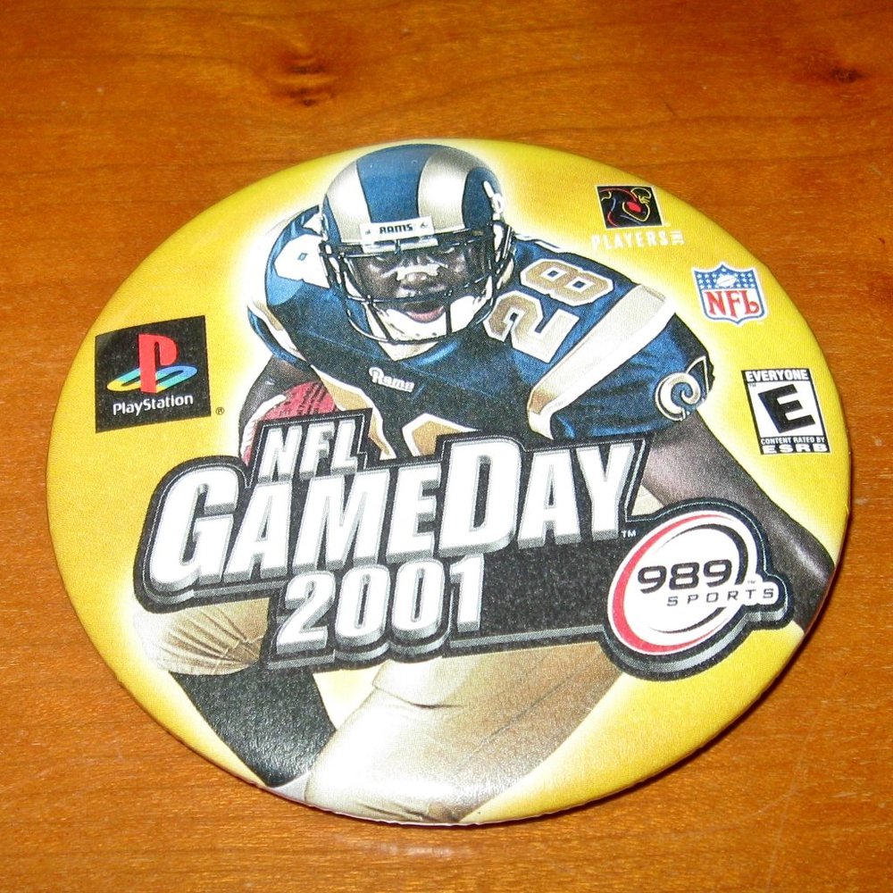 Vintage NFL Game Day Video Game Promo Pinback Badge